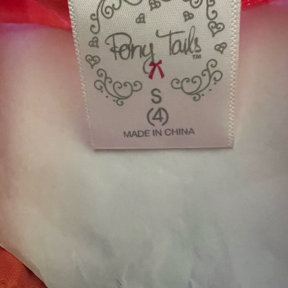 PONY TAILS ORANGE CASUAL BLOUSE SIZE 4 - Picture 6 of 6